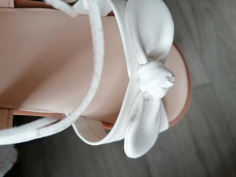 Biele sandalky, h&m,23