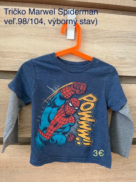 Tričko marwel spiderman, veľ. 98/104, 98