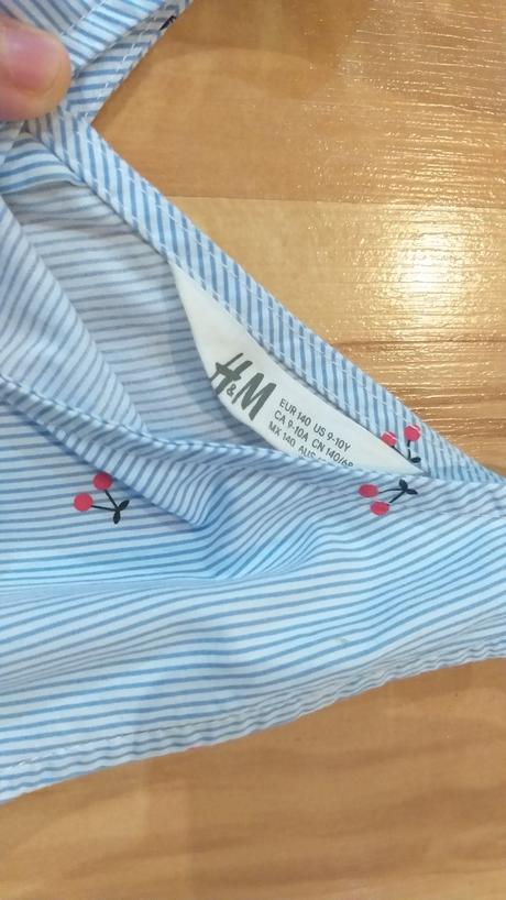 Čerešničkove šatočky 134/140, h&m,134