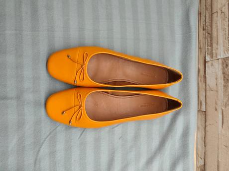Vagabond 39 - dámske kožené oranžové baleríny, vagabond,39