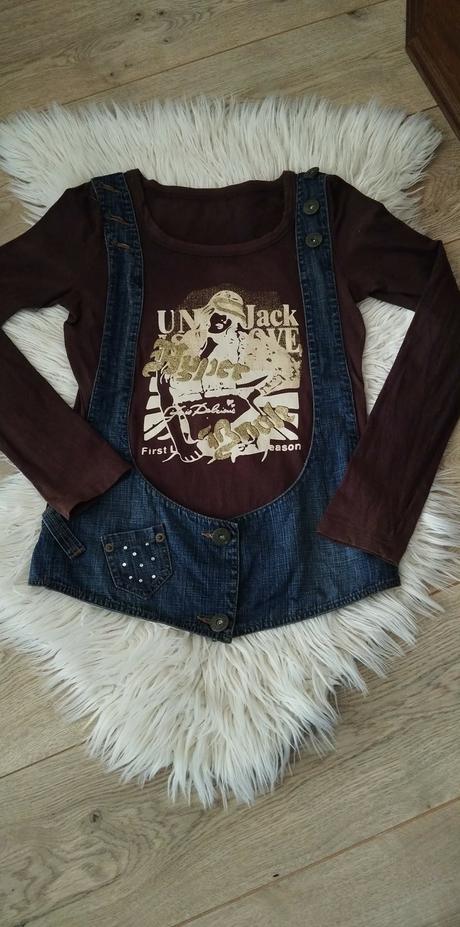 Dámske tričko s denimovým korzetovým detailom, s