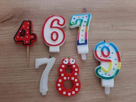 Sviečky na tortu č.4,6,7,8,9, 