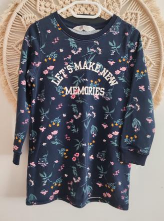 Dievčenské mikinové šatky, h&m,110