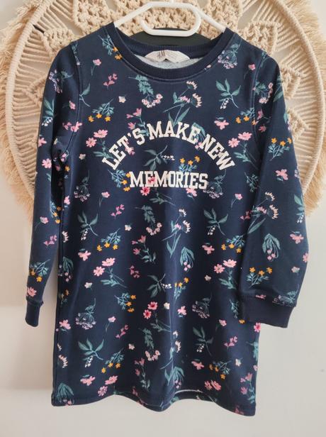 Dievčenské mikinové šatky, h&m,110