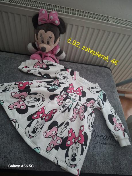 Zateplené šaty č.92, disney,92