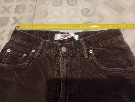 Menčestrové nohavice crown, s