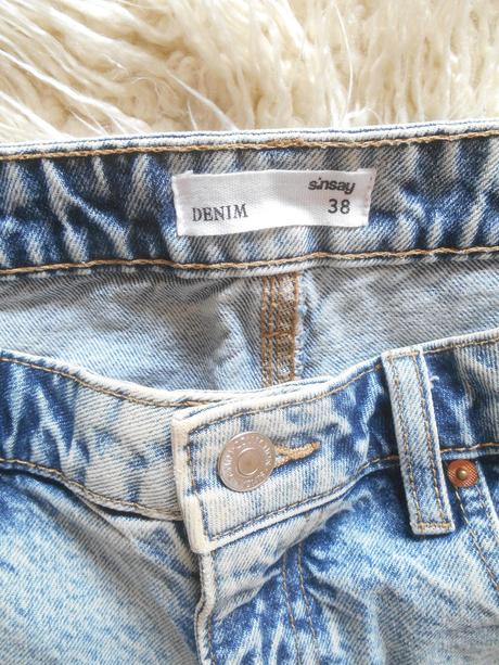 Dierované riflové kraťasy sinsay veľ.38, sinsay,38