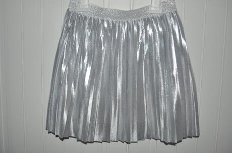 Strieborná skladaná suknička, dopodopo,122