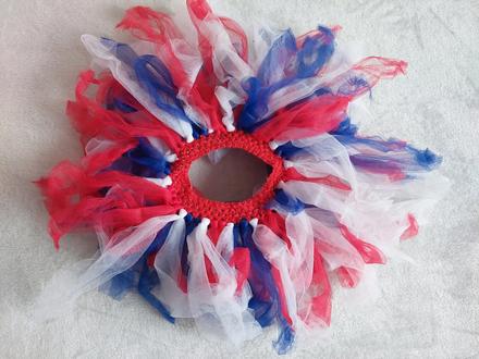 Tylová tutu sukňa trikolóra veľ.98-116, 110