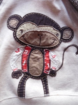 Bavlnena mikina z opickovej kolekcie, next,104