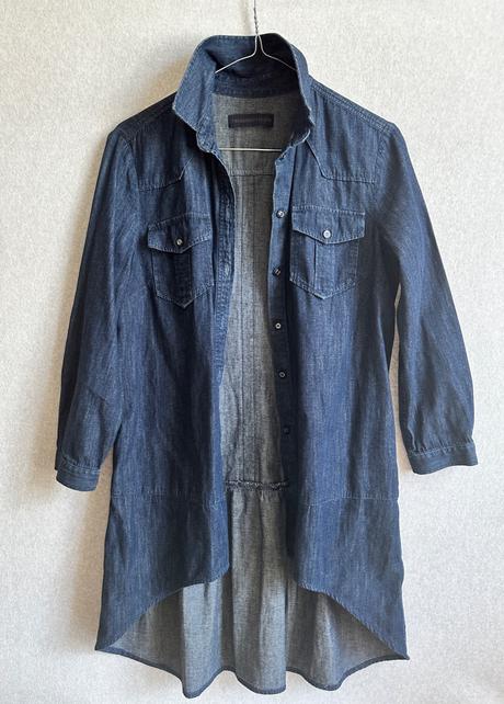 Trussardi hi low denim košeľa, 36