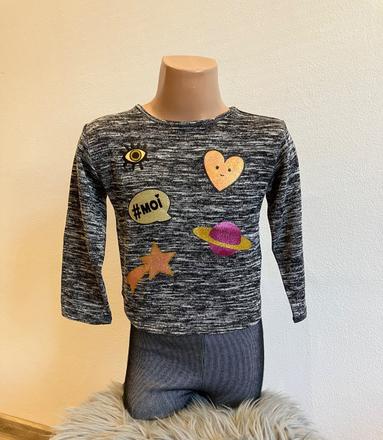Dievčenský sveter s potlačou h&m (98-104), h&m,98
