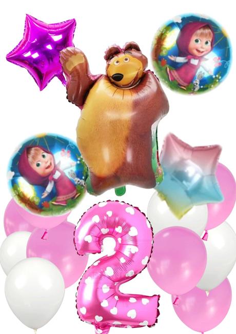 Balóny máša a medveď - až 15/16/17 kusov,