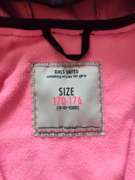 Dievčenská softshell. vetrovka, 170-176 cm, 15 r., 170