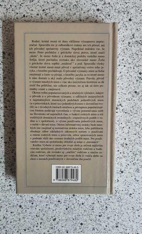 Kniha vyberte si meno pre svoje dieta, 