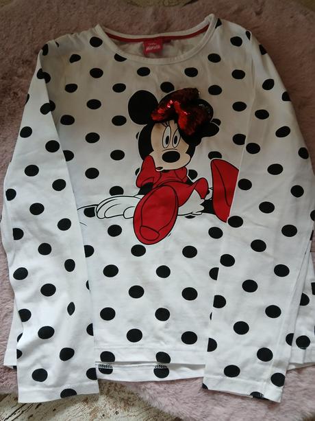 Komplet minnie tricko+mikina+sukna, disney,134