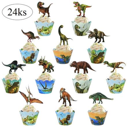 Tortový zápich dinosaurus (24ks) - skladom, tz-52, 