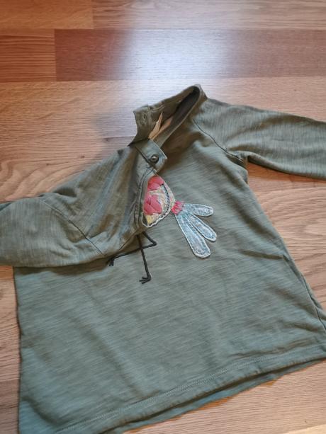 Tričko s vtáčikom + legíny, next,116