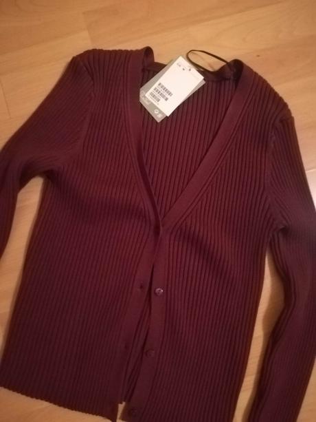 Vínovo červený sveter, m, h&m,m