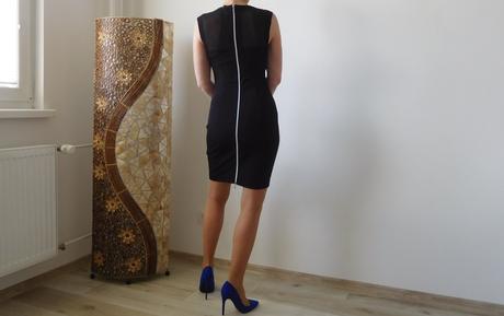Šaty elegantné pružné so zipsom -ozdobný prvok, s, h&m,s