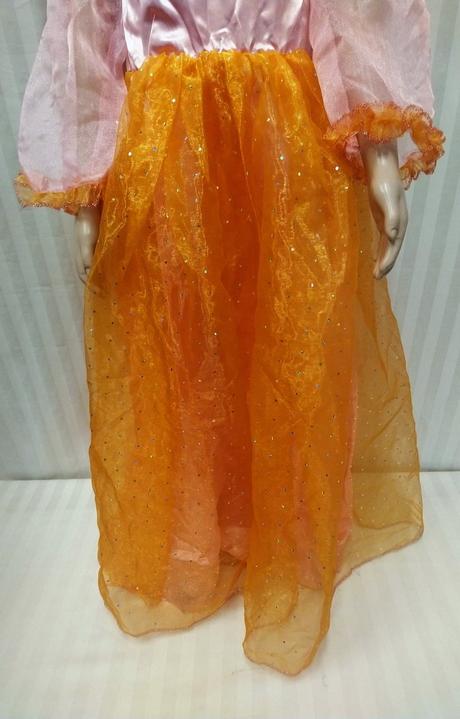 Kostým princezná ružovo oranžová, fiori, 98-110,