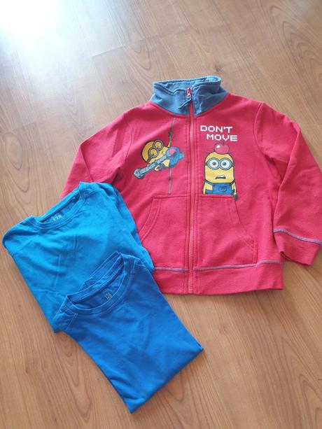 Mikinka + 2x natelnik s dlhym rukavom, 104–116