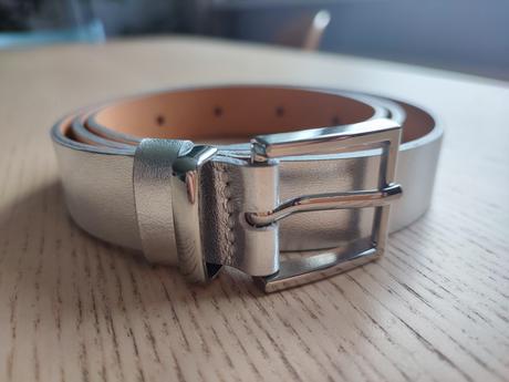 Strieborný kožený opasok wojas 90 cm, wojas