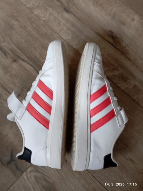 Tenisky biele + modré (už s poštovným), adidas,37