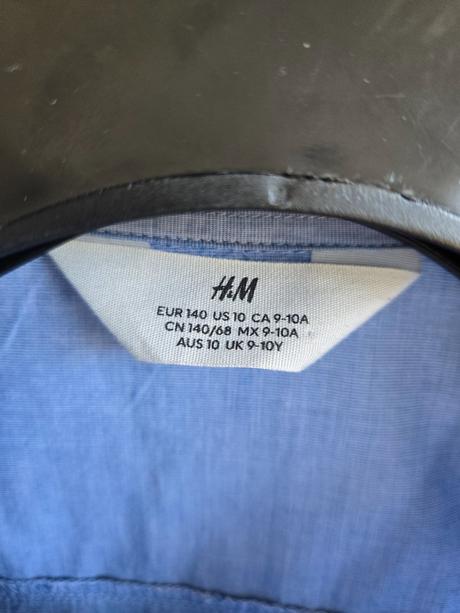Chlapčenská bledomodrá košeľa, h&m,140