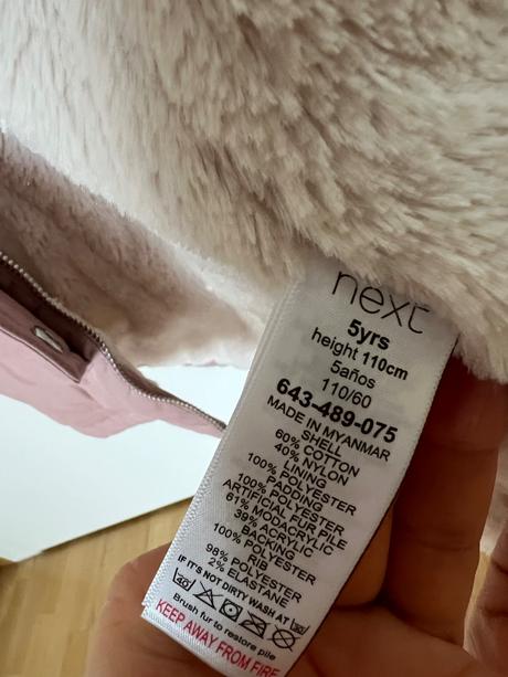 Zimná kožušinková next bunda veľ. 110 (5r.), next,110