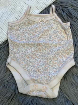 Dievčenské tielkové body kvetované nutmeg (62), nutmeg,62