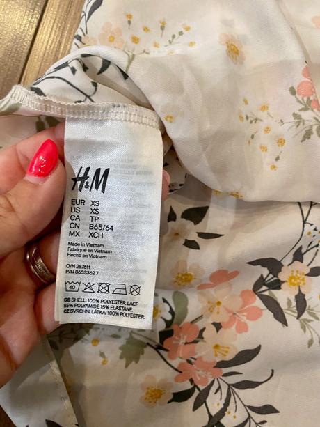 Dámsky saténový pyžamový top veľkosť xs zn. h&m, h&m,xs