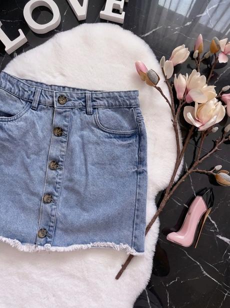Svetlá denim sukňa, h&m,xs