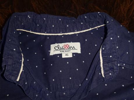 Dámska bodkovaná košeľa xs/s, clockhouse,xs