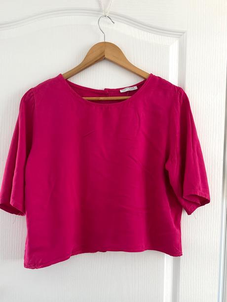 Blúzka ottavia vo fuchsiovej farbe, s