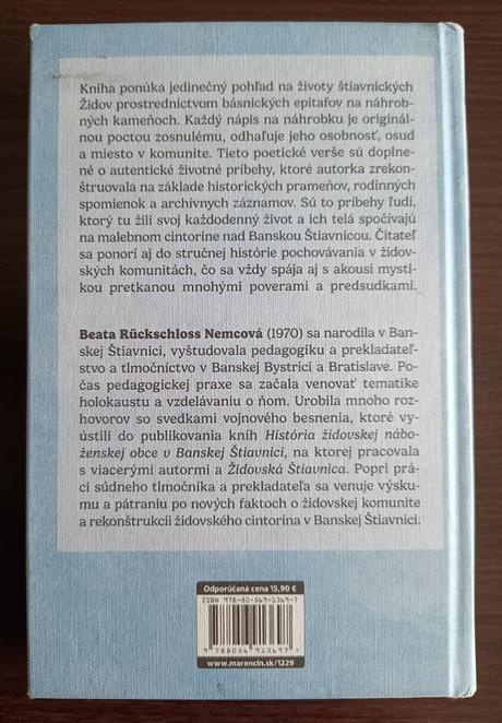 Kniha židovský cintorín v banskej štiavnici,