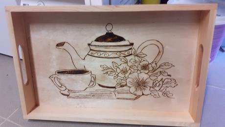 Vypalovana tacka a lopariky, 