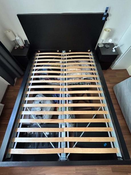 Posteľ malm ikea 140x200 cm + rošty, šírka (cm): 140,dĺžka (cm): 200