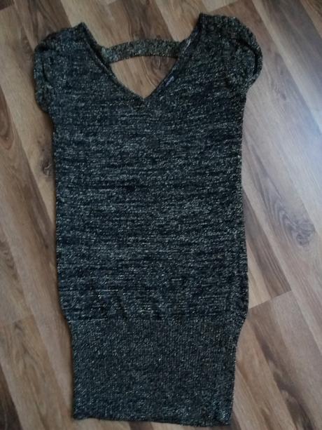 Krasny elegantny svetrik so zlatou niťou, orsay,m