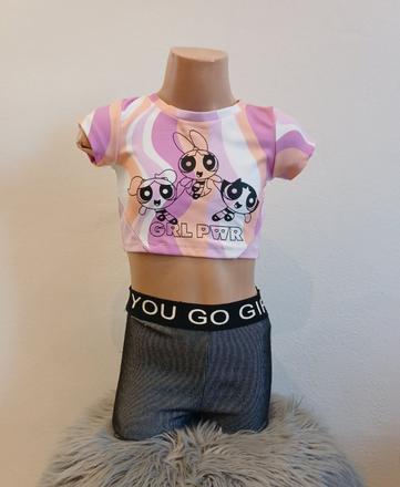 Dievčenský crop top powerpuff girls (116), 116