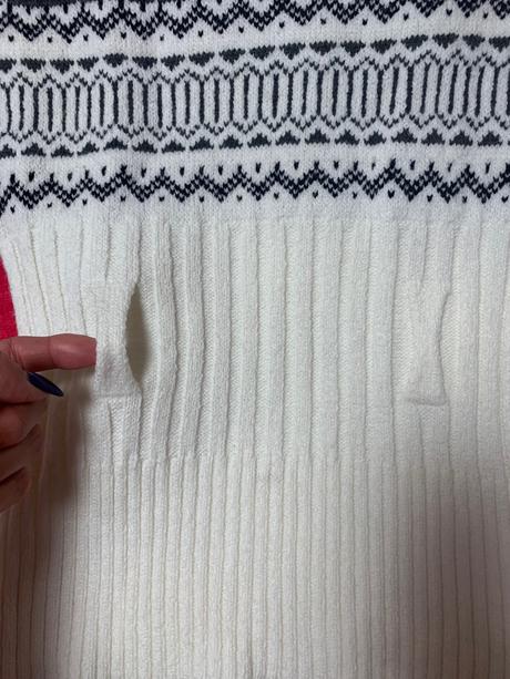 Hrubý sveter so zimným vzorom, l / m