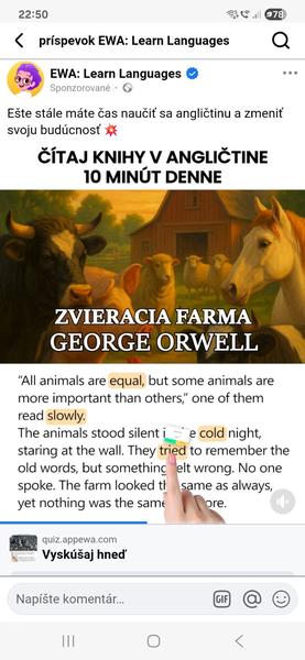 Aplikácia na učenie angličtiny EWA