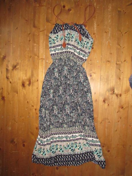 Vzorované maxi šaty, s