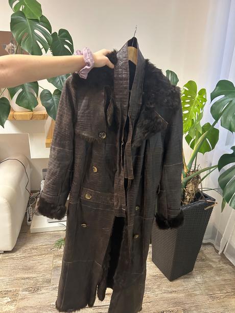 Rabbit leather coat, s
