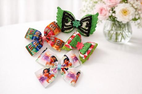 Balíčky mašiel na gumičke/štipce, 