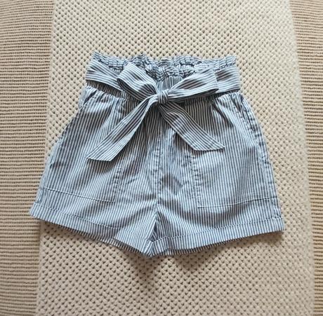 Modré dámske pruhované kraťasy only smilla, only,xs