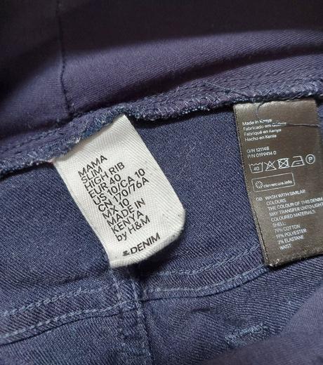 H&m tehotenske slim rifle, h&m,m