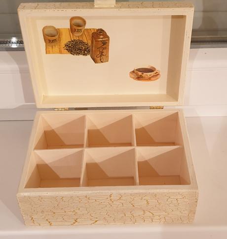 Kazeta na čaje drevená, 