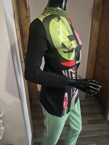 Čierny top s farebným vzorom zn. magenta, l / m