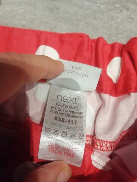 Nohavice next ružové bodka v110, 5r.,pružné, next,110